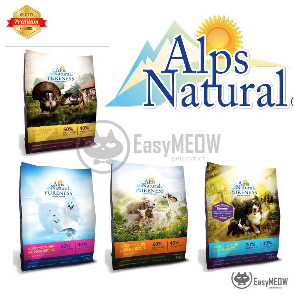 Ready Stock ALPS NATURAL PURENESS DOG 1.8kg 2kg DRY FOOD (Salmon,Lamb