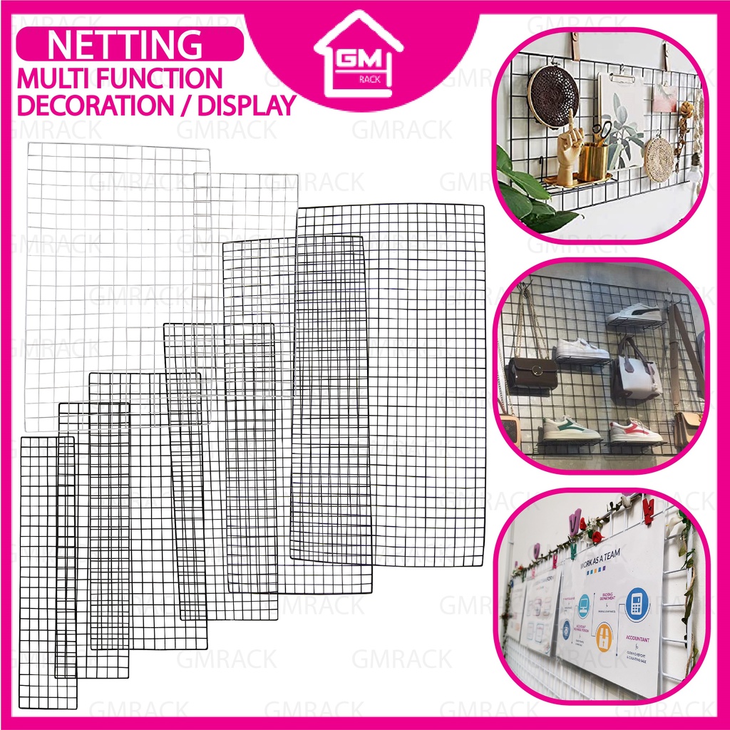 [GMRACK] DIY WALL HANGING NETTING GRID DECORATION DISPLAY PHOTO WALL
