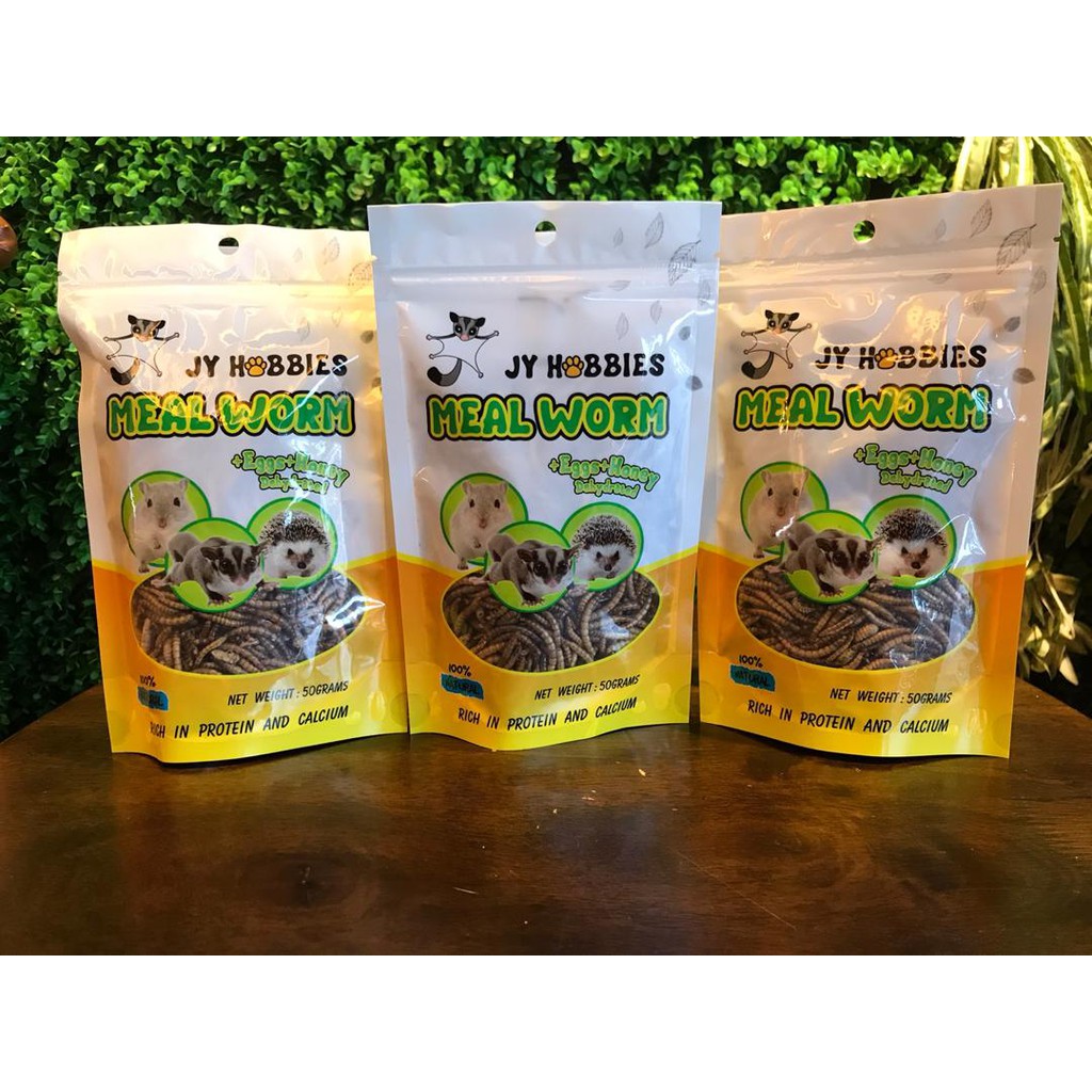 Dried Mealworms (Small Pet) (Sugar Glider) (Hedgehog) (Reptiles) (Fish