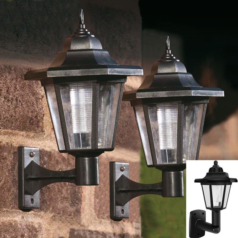 Hot LED SOLAR POWERED WALL LANTERNS WALL LIGHT LAMP