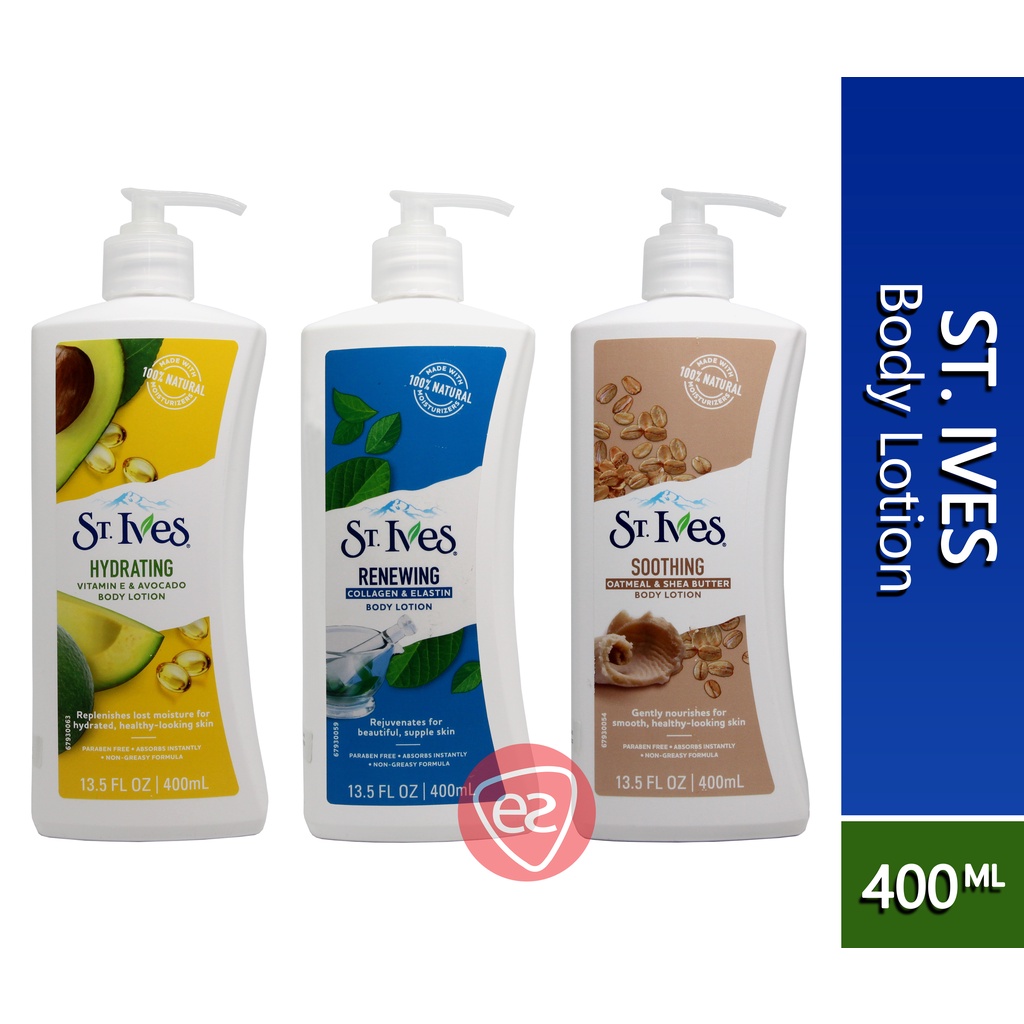 ST. IVES BODY LOTION 400ML ( SOOTHING OATMEAL & SHEA BUTTER / RENEWING