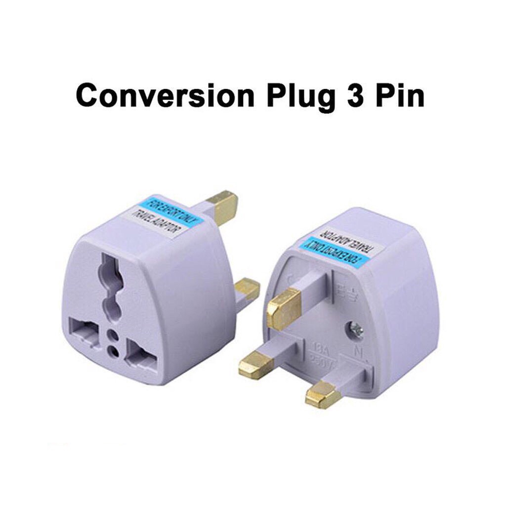 3Pin Universal Adapter Plug Head UK 3 Pin Malaysia China Plug Socket