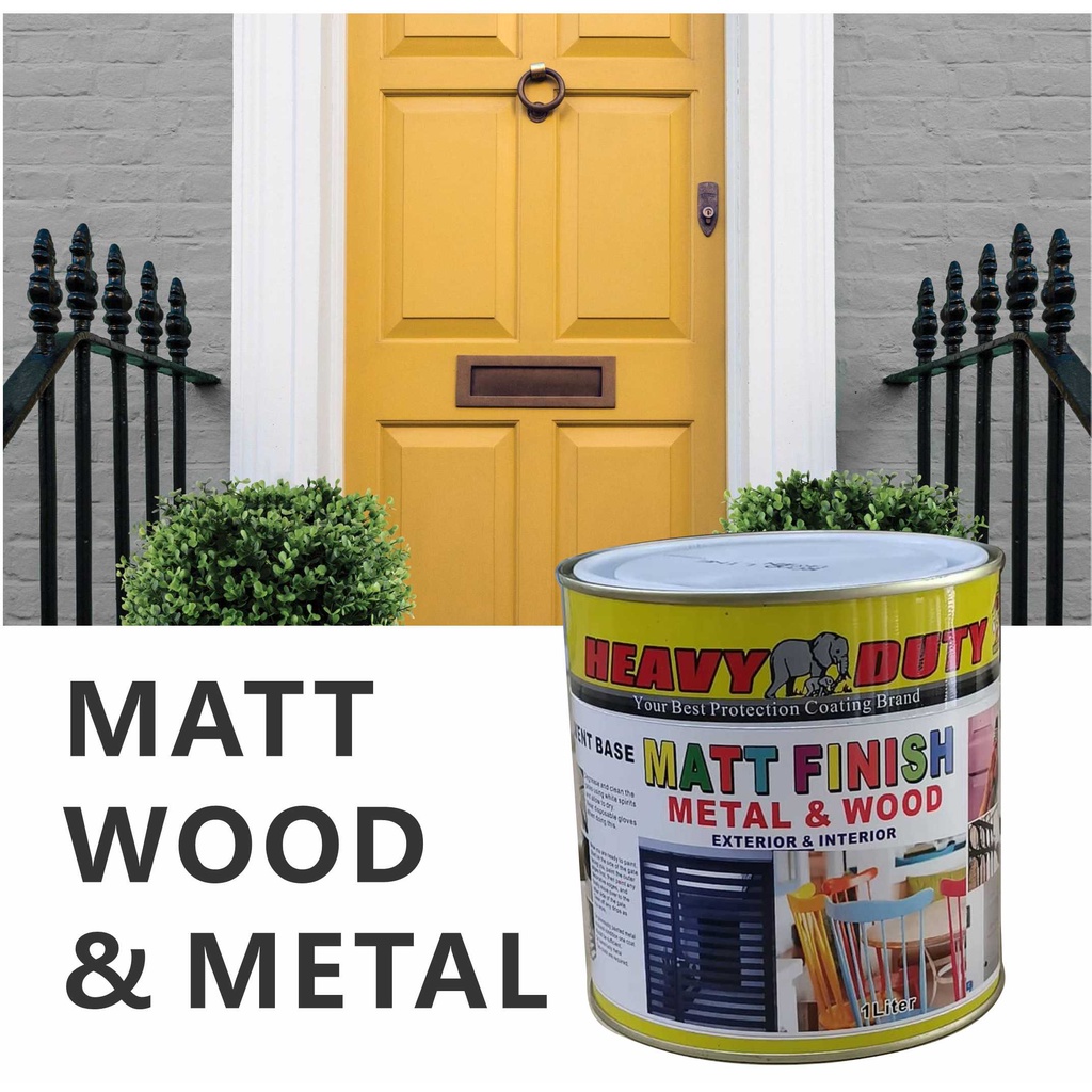 ( MATT FINISH HEAVY DUTY ) 1L (FREE 1.5" BRUSH ) HIGH ENAMEL PAINT FOR