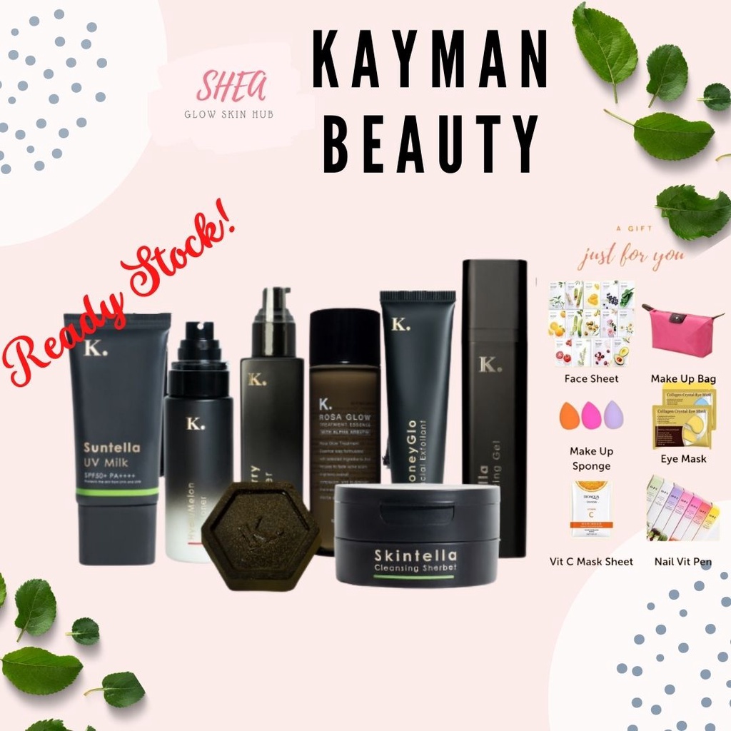 KAYMAN BEAUTY CoalFace Soap Cleanser Essense Toner Suntella Serum