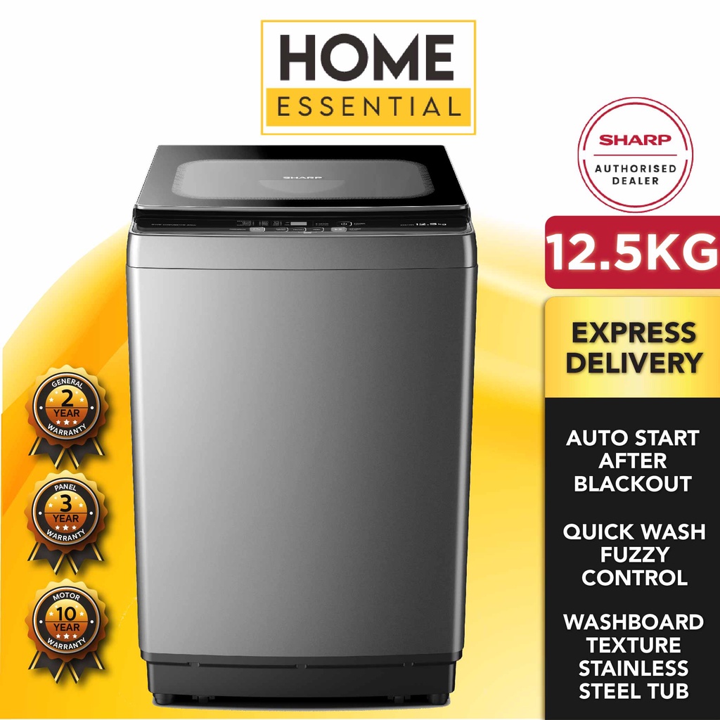 Sharp 12.5KG Top Load Fully Auto Washing Machine ESX1221 13KG