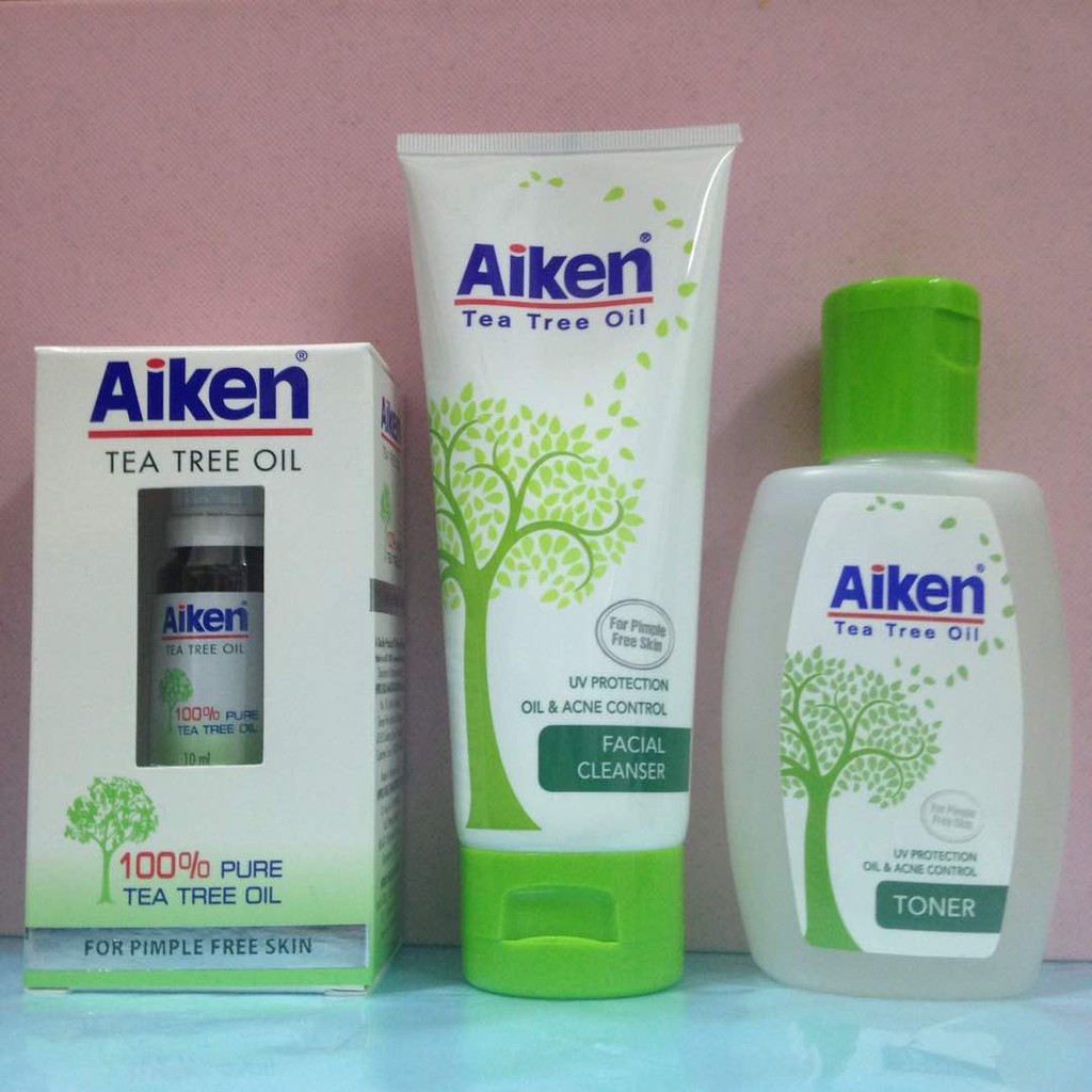 Aiken Tea Tree Oil Pimple Set (100 TEA TREE OIL+CLEANSER+TONER
