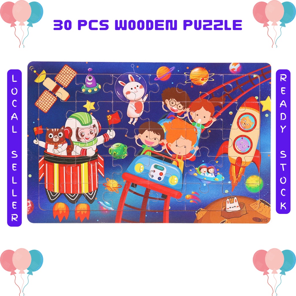 🧩PUZZLE WORLD🧩30 Pieces Wooden Puzzle 儿童拼图 Shopee Malaysia