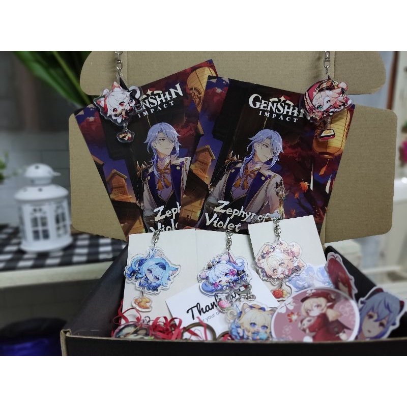 Genshin impact keychain gift box cute,Genshin impact keychain,genshin