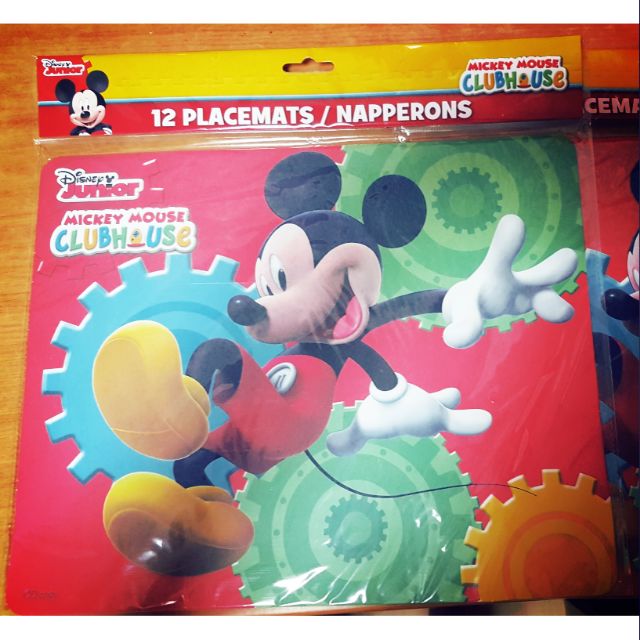 Disney Mickey Mouse Placemats (12 pcs) Shopee Malaysia