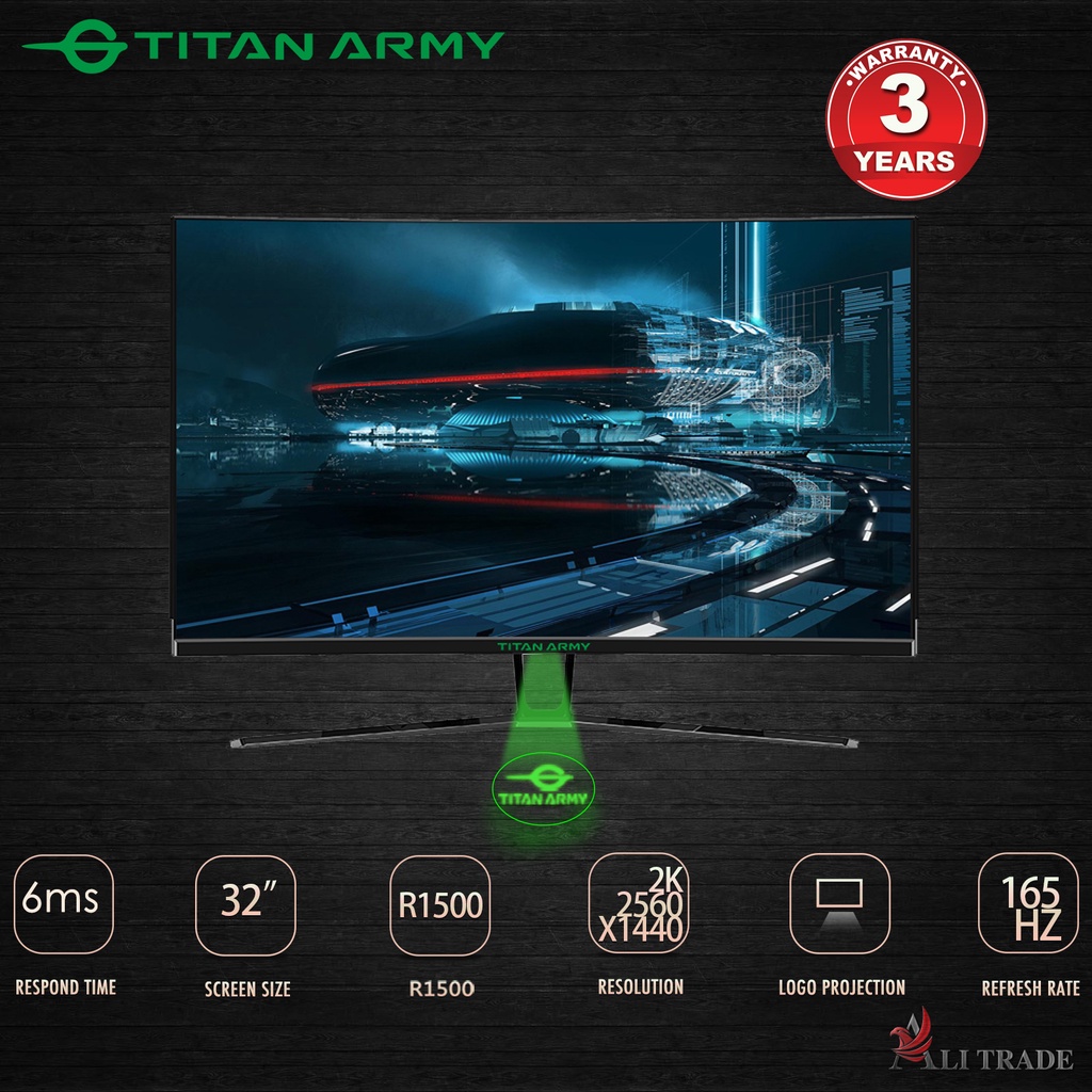 TITAN ARMY 32" Curved R1500 165Hz 2K Gaming Monitor (N32SQ-PLUS
