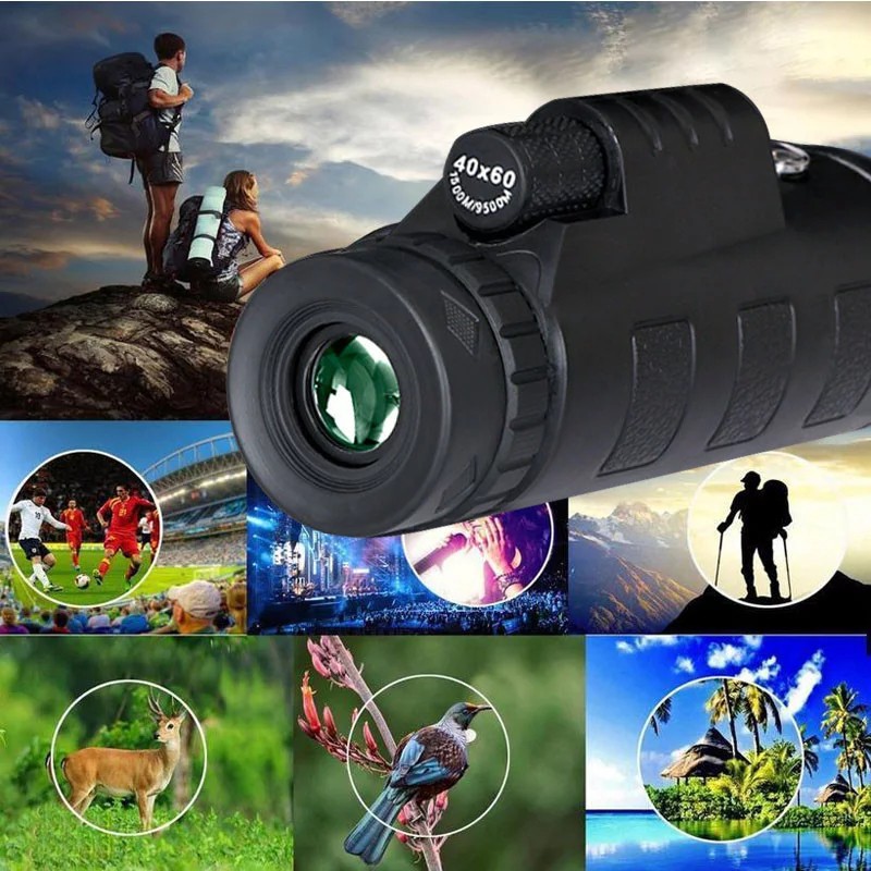 40X60 Monocular Telescope HD Dual Focus Optical Zoom Scope Day Night