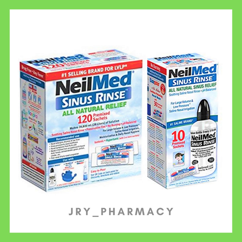NEILMED SINUS RINSE PREMIXED SACHETS 20'S/120'S EXP5/26 OR STARTER KIT