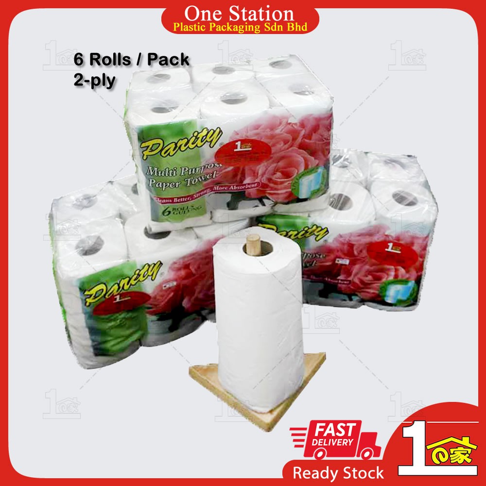 Parity Kitchen Towel Tissue Paper / Tisu Gulung Dapur (2Ply 6 Rolls x