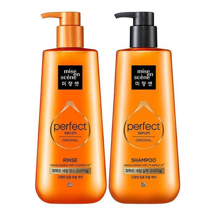 MADE IN KOREA Mise En Scene Perfect Serum Shampoo 530ml & Rinse 680ml