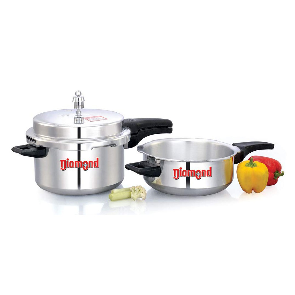 Diamond Pressure cooker Combo Pack(2L & 3L) and (3L & 5L)One lid for both cookers Shopee Malaysia