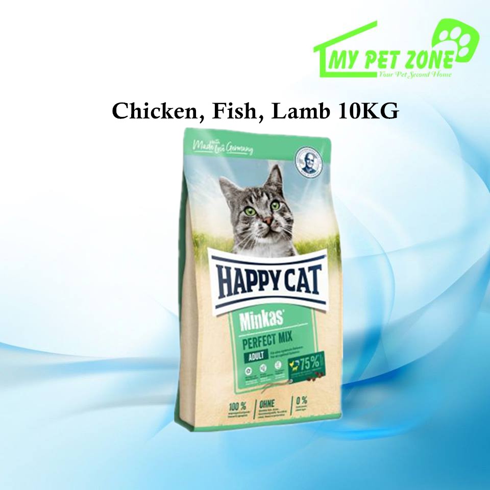 Happy Cat Minkas Perfect Mix Chicken, Lamb & Fish (Cat Food ) 10KG