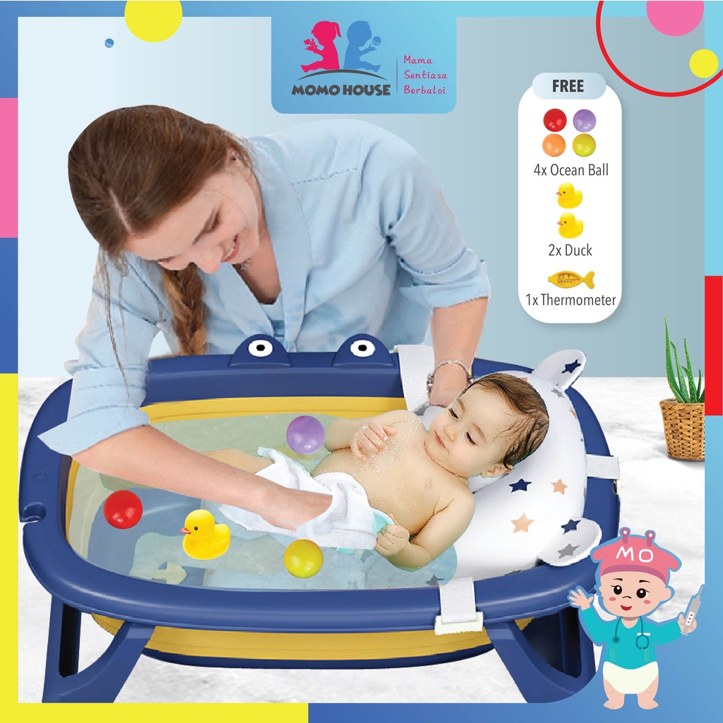 Foldable Baby Bathtub Crab Design Children Newborn Infant Kids Toilet