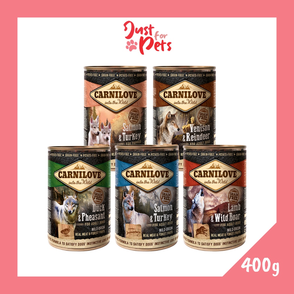 Carnilove Dog 400g Wet Canned Food (Duck/Salmon/Lamb/Venison) Shopee