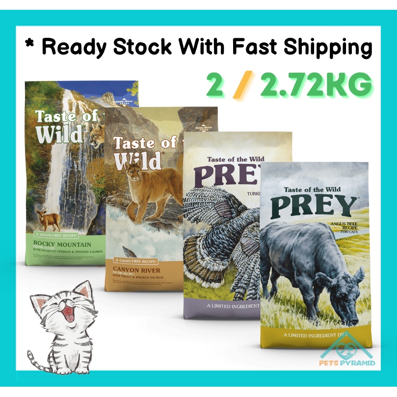 TOTW Taste Of The Wild / PREY Cat Food 2KG 2.72KG (100 Ori Packing