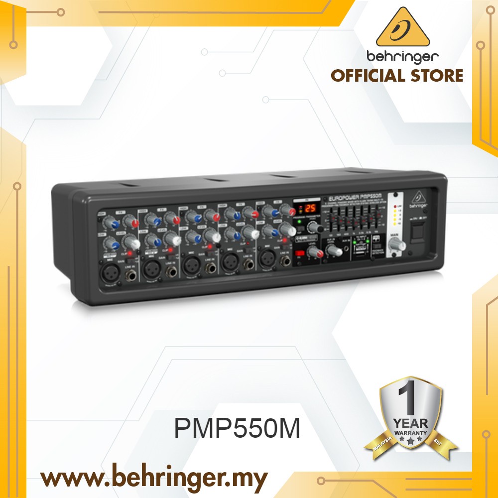 BEHRINGER EUROPOWER PMP550M 500Watt 5Channel Powered Mixer with Multi