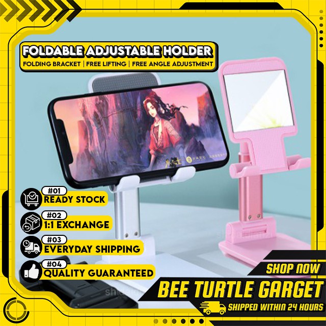 Phone Holder Stand Tempat Letak Telephone Stand Universal Folding Mobile Adjustable Handphone