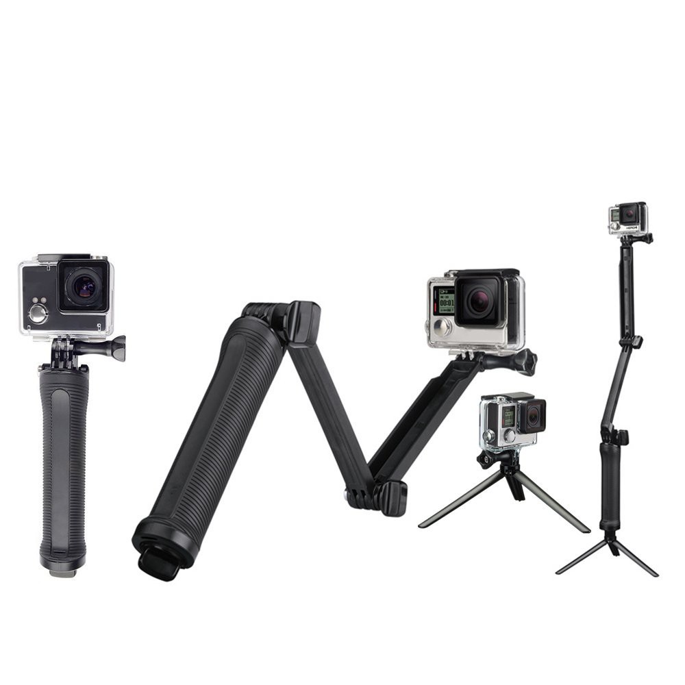 3Way Monopod Extension Arm Bracket Hand Grip Pole Tripod Handheld