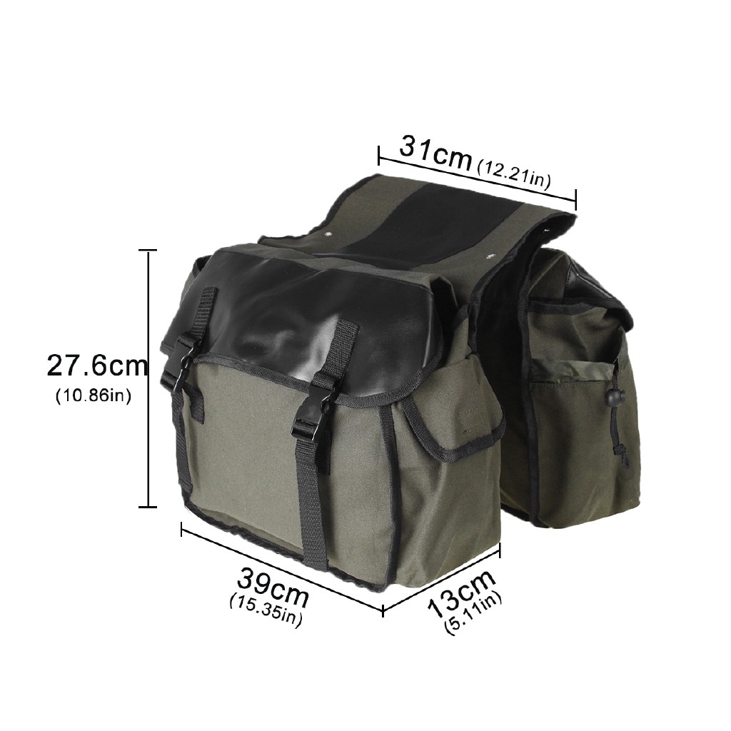 IB 26L Universal Canvas Motorcycle Side Saddle Bag Pannier Luggage