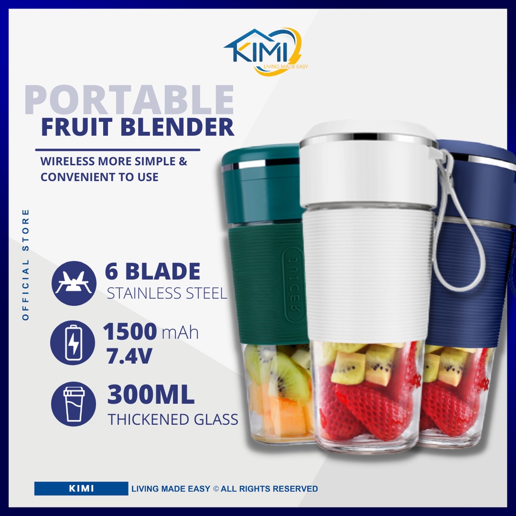 KIMI 6 Blade Protable Fruit Blender Fruit Juice Blender Bottle Juicer