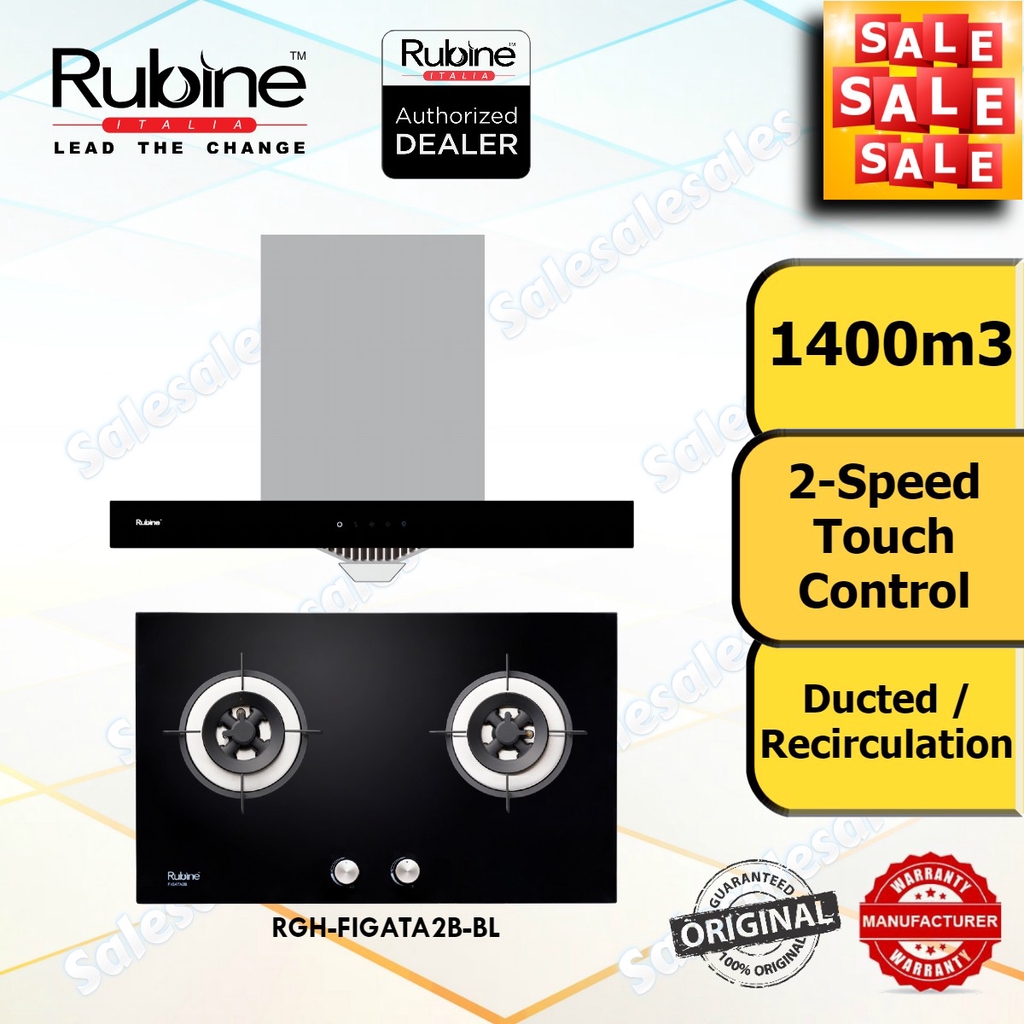 *READY STOCK* Rubine RCHBOXLINEX90SS Designer Cooker Hood + Builtin Hob COMBO PACKAGES