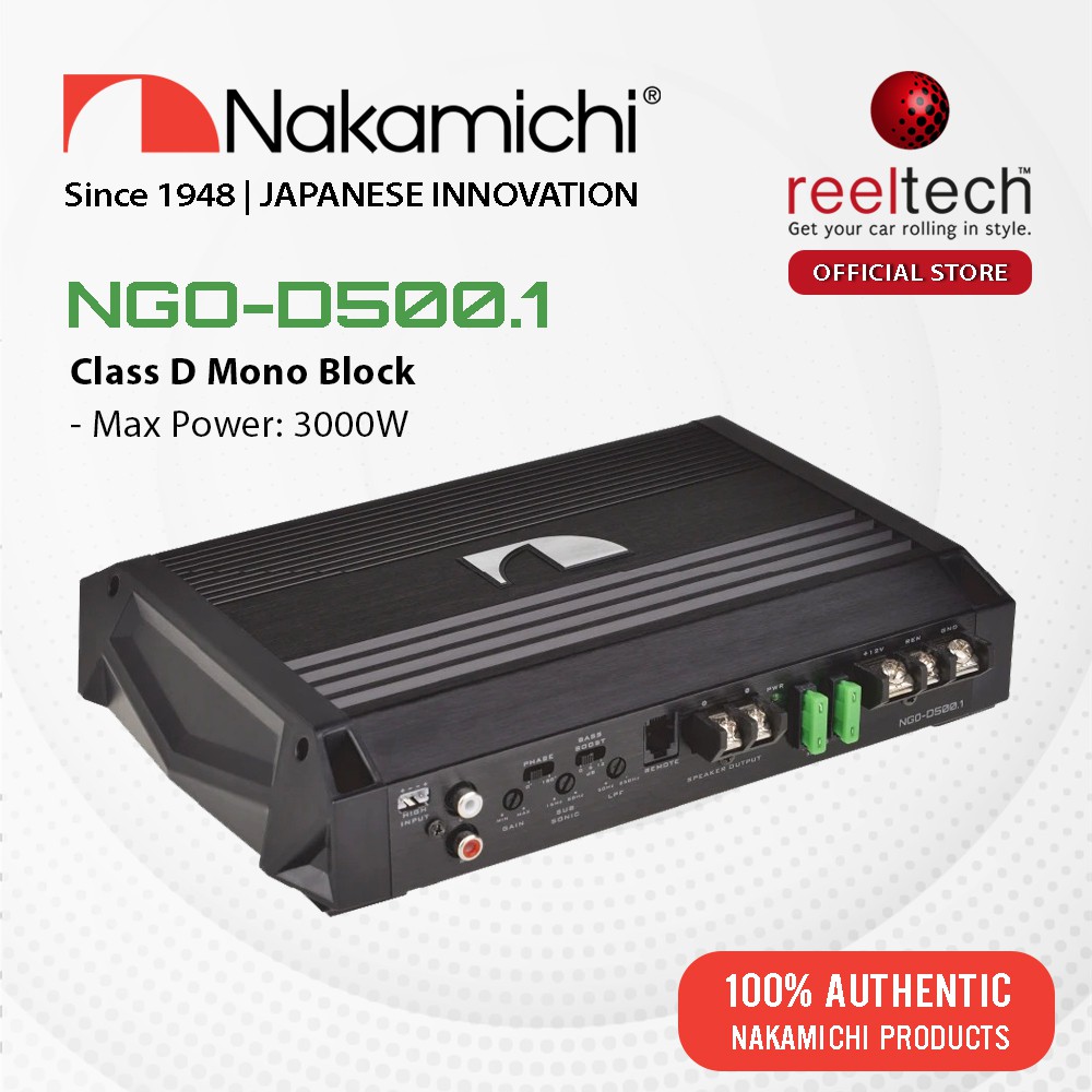 Nakamichi NGOD500.1 Class D Mono Block Power Amplifier MonoBlock
