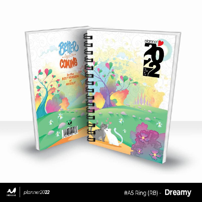 Dreamy Planner Book 2022 A5 Ring Bind & Calendar With Free Gifts