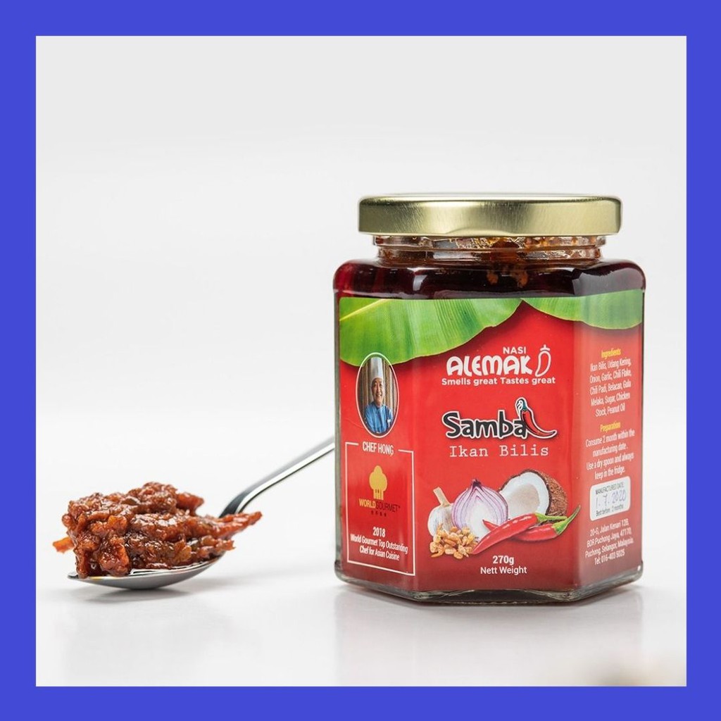 ALEMAK 2nd BEST ReadyToEat Anchovies Chilli Paste Spicy Natural