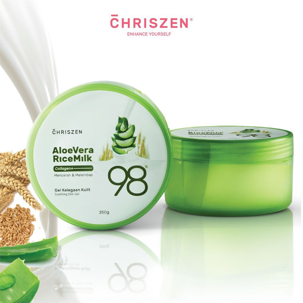 CHRISZEN 98 ALOE VERA & RICE MILK COLLAGEN PLUS SOOTHING SKIN GEL