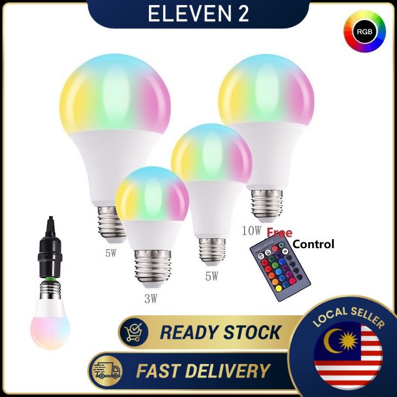 E27 LED Bulbs Dimmable Color Changing RGB Magic LED Bulb 3W 5W 10W 15W