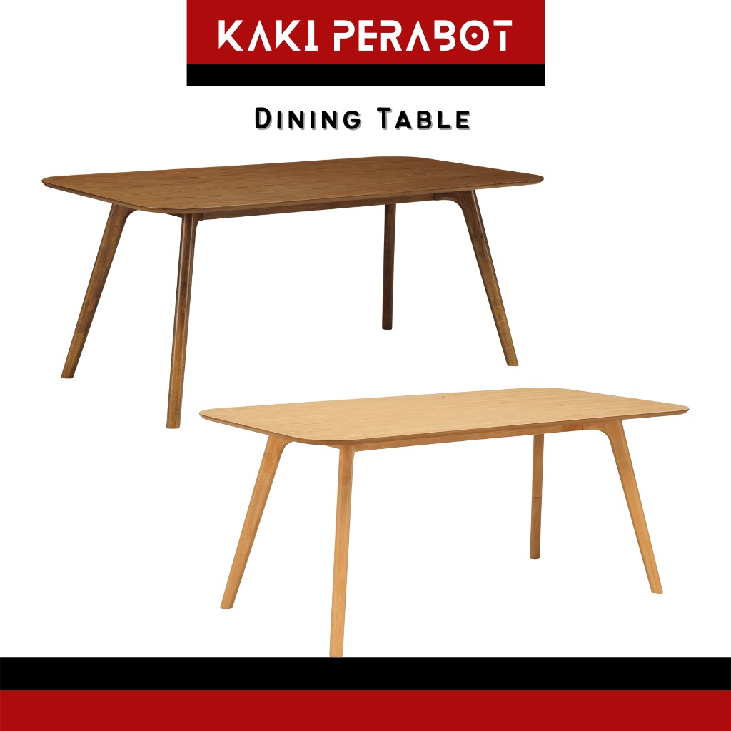 KP RODEN 1.8M Dining Table 6Ft Dining Table Wood Meja Makan 8 Kerusi