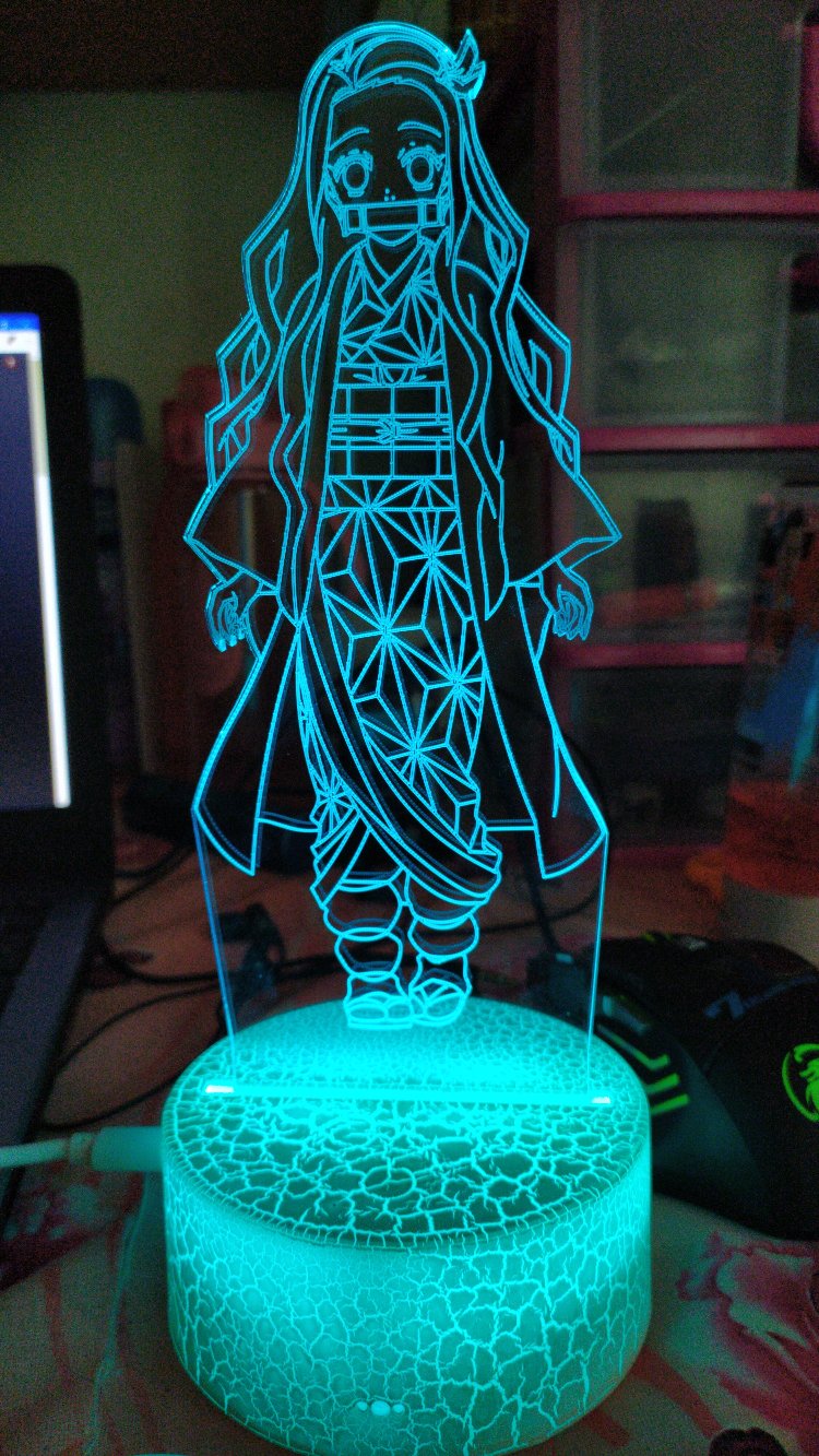 Demon Slayer Agatsuma Zenitsu Night Light Bedroom Decor LED Colorful