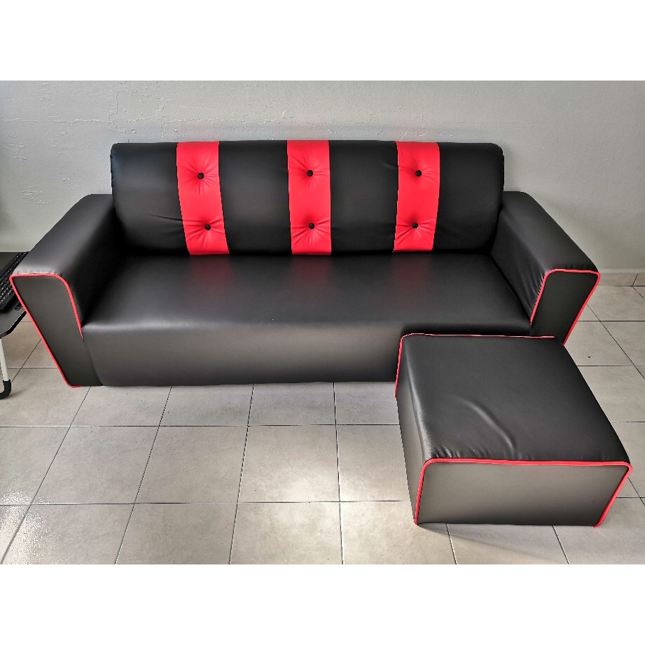 Direct Factory Harga Kilang Free 1 Stool High Quality Sofa Kulit 3