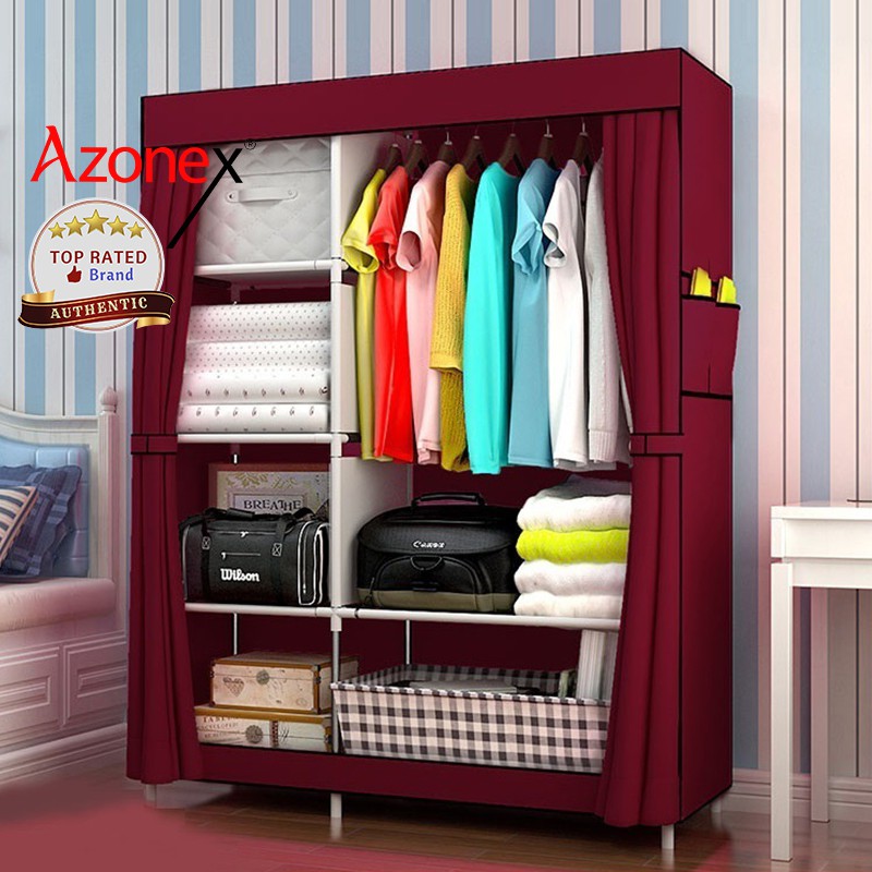 Wardrobe Almari Baju Rak Baju Clothes Organization Storage Rack