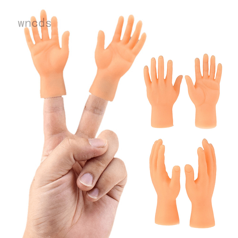 Left & Right Rubber Tiny Puppets Finger Hands Toys Pencil Toppers Mini