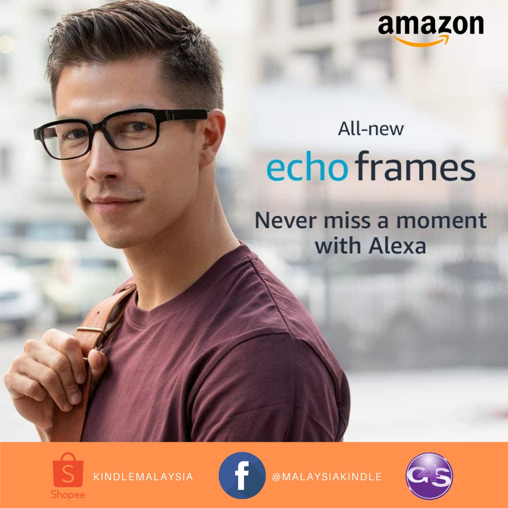 Allnew Echo Frames (2nd Gen) Classic Black Shopee Malaysia