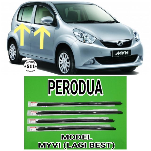 ORIGINAL (1 SET) PERODUA MYVI (LAGI BEST) DOOR GLASS MOULDING