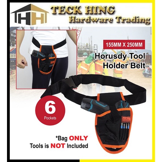 Horusdy Tool Holder Belt 6 Pocket Especially For Cordless Drill
