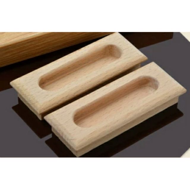 Concealed Flush Pull Rubber Wood Door Handle Shopee Malaysia