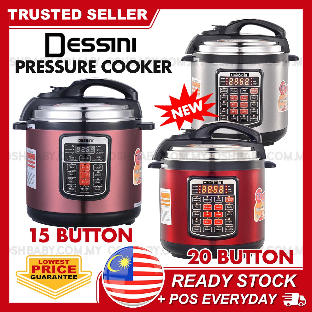 DESSINI PRESSURE COOKER 6L&8L (15 BUTTON & 20 BUTTON) Shopee Malaysia