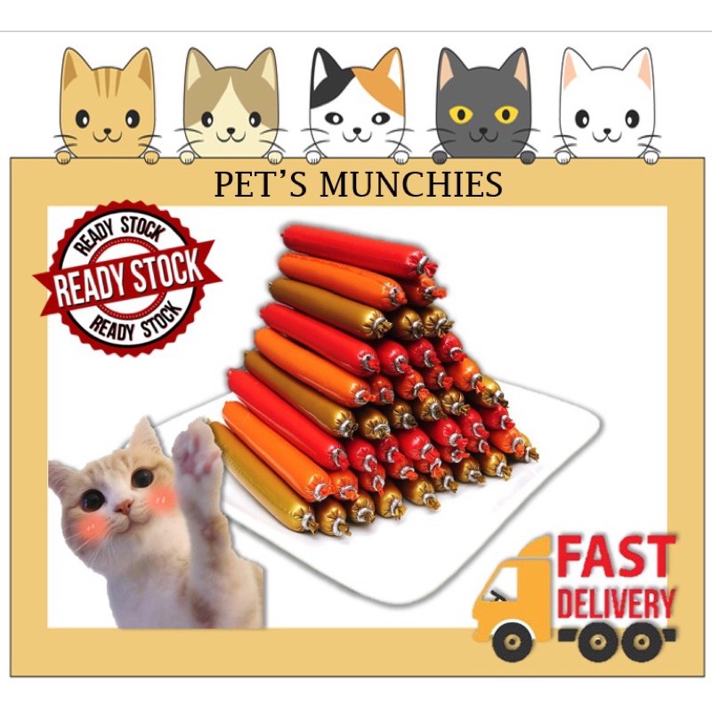 [ READY STOCK ] Pet sausage pet hotdog cat treats dog treats cat snacks