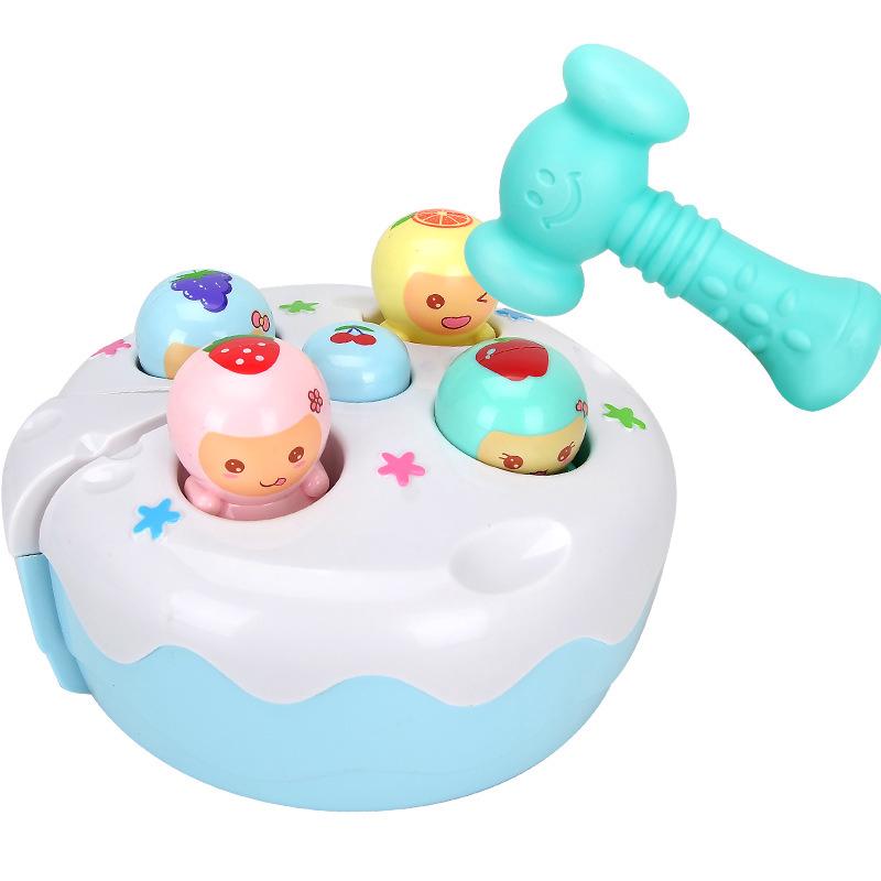 Early Education Puzzle Electric Gopher Baby Toy Sound and Light Fruit