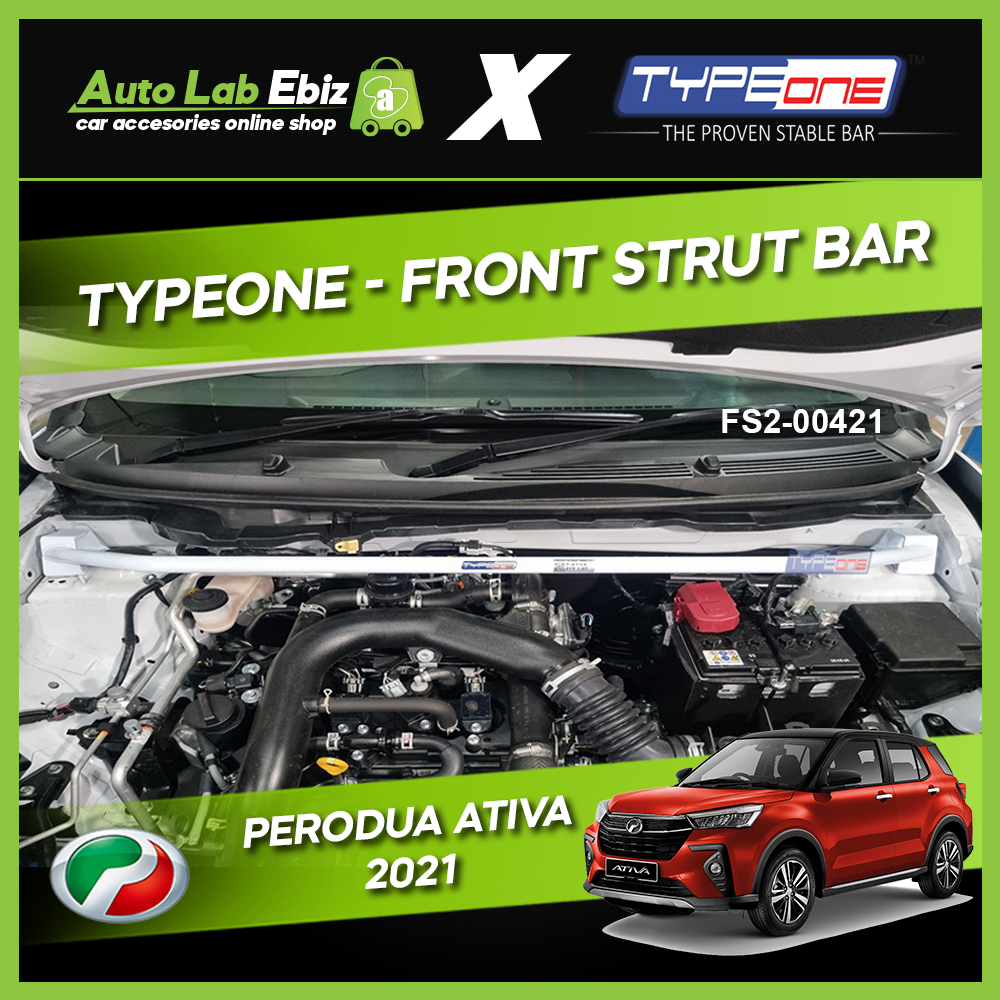 Perodua Ativa 2021 TypeOne Safety Front Strut Bar (FS200421) PGMall