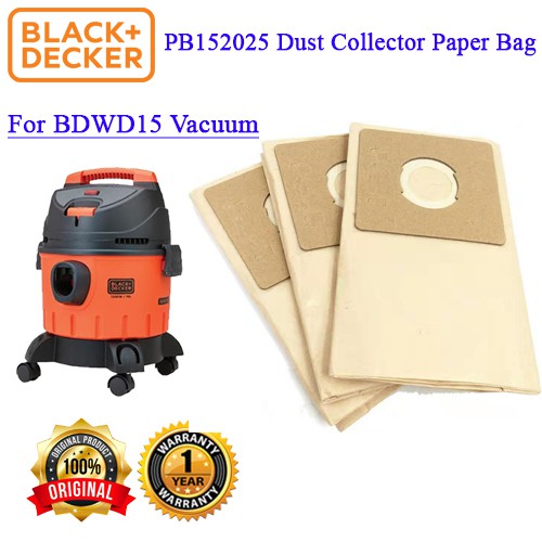 BLACK & DECKER PB152025 Vacuum Cleaner Dust Collector Paper Bags For
