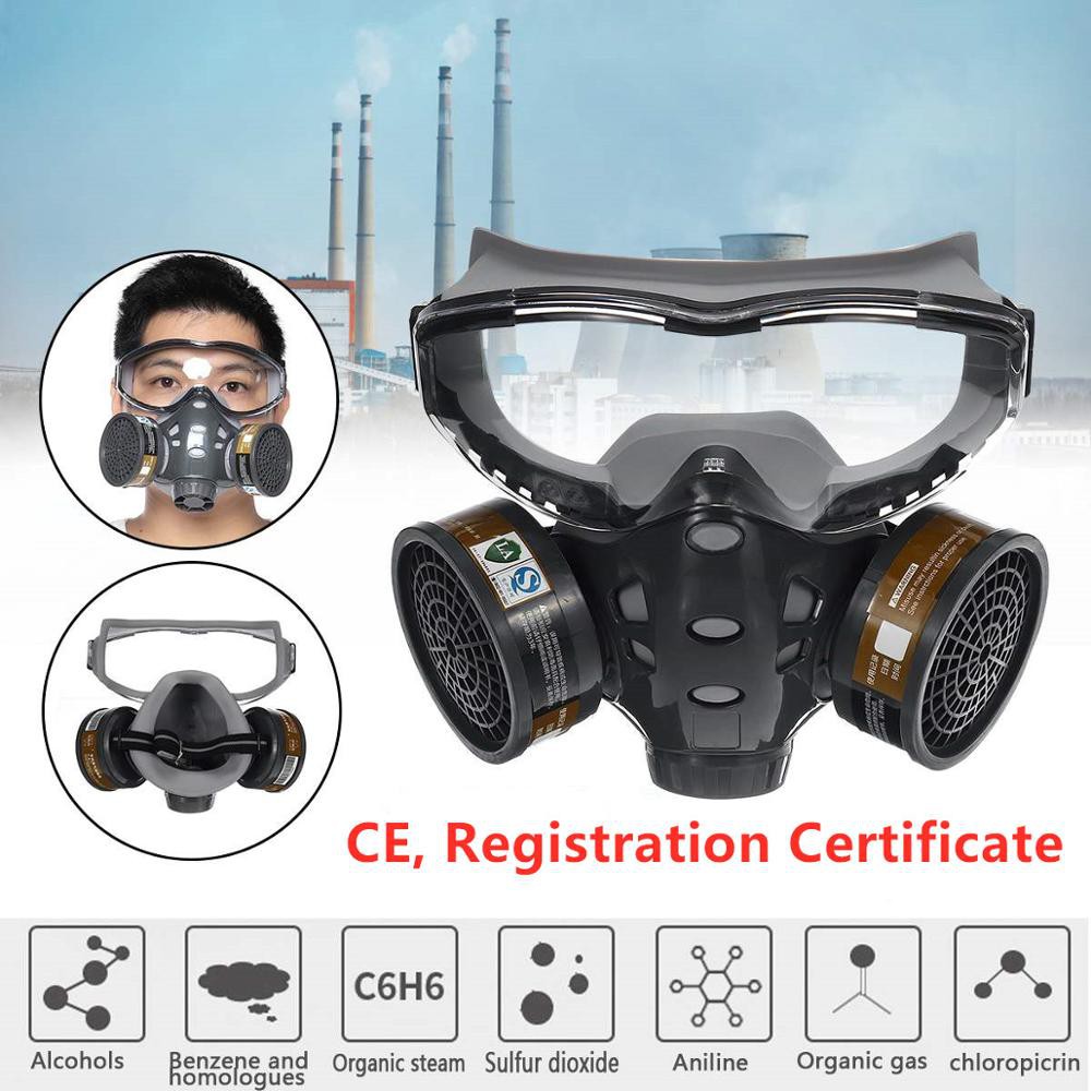 Gas Mask Chemical Respirator For Spray Paint Formaldehyde Protection
