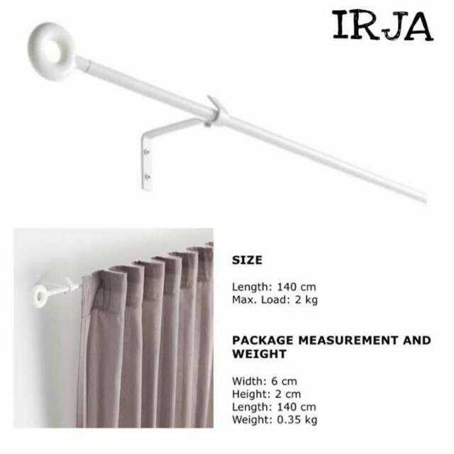 [READY STOCK] IKEA IRJA Curtain rod set /rod langsir, white Shopee Malaysia